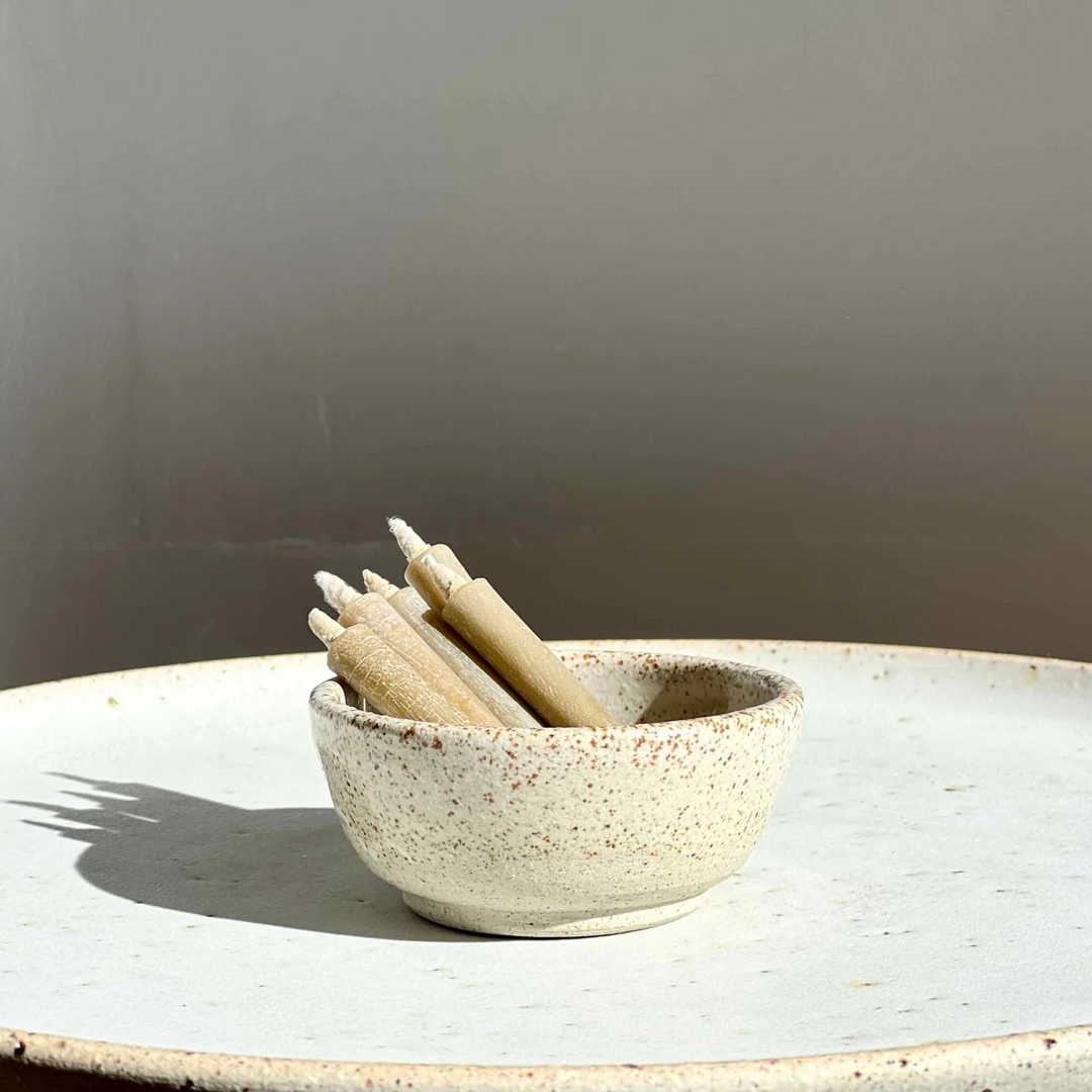 Candle Kiosk Ritual Candle Set - 10 x 20 Min Mindfulness candles, 5 candles pictured lying in ceramic dish - Stocked at LOVINLIFE Co Byron Bay for all your gifts, candles and interior decorating needs