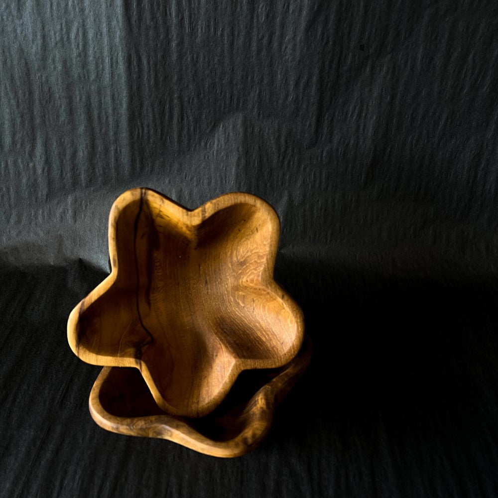 Inartisan - Fleur Timber Trinket Dish - top view - handmade with recycled wood - small condiment serving dish/bowl - Stocked at LOVINLIFE Co Byron Bay for all your gifts, candles and interior decorating needs