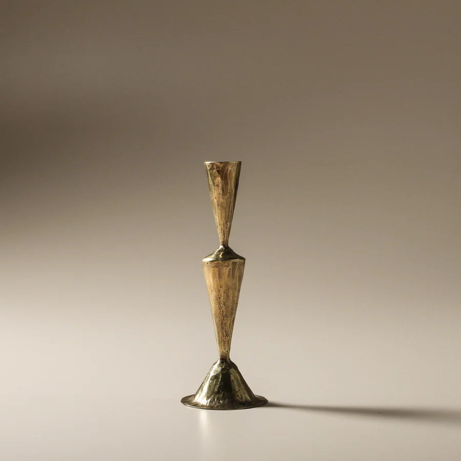 Iris Brass Candle Stand, medium - available at LOVINLIFE Co Byron Bay for all your gifts, candles and interior decorating needs