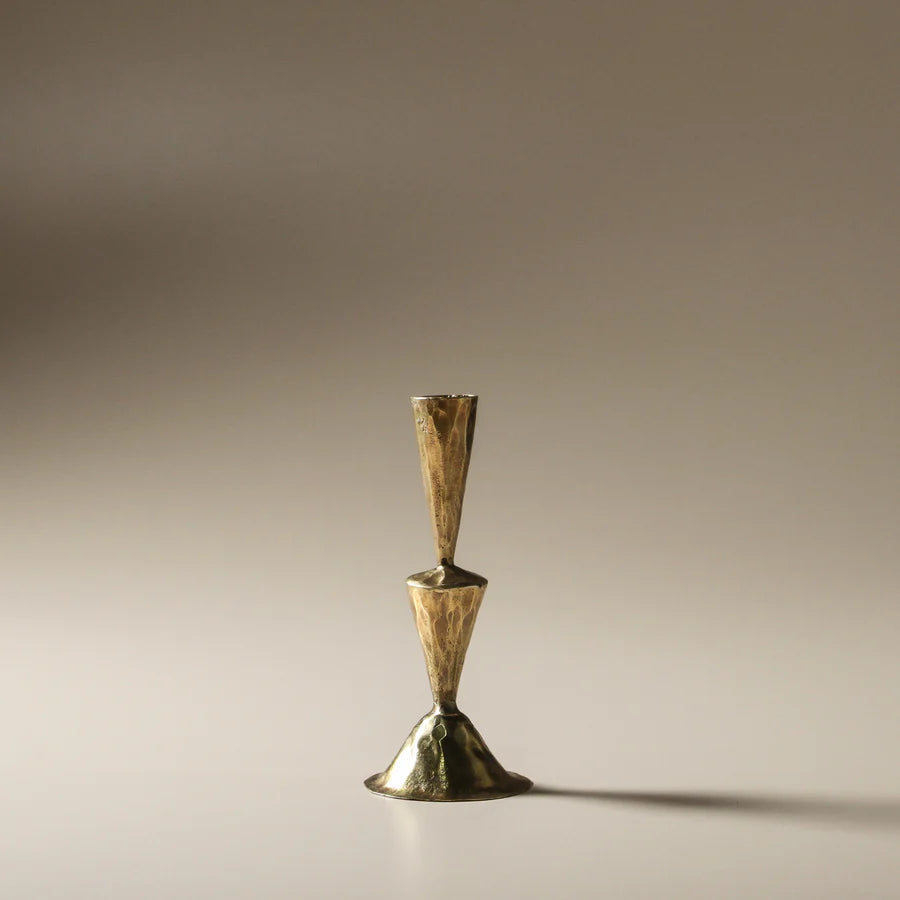 Iris Brass Candle Stand, small - available at LOVINLIFE Co Byron Bay for all your gifts, candles and interior decorating needs