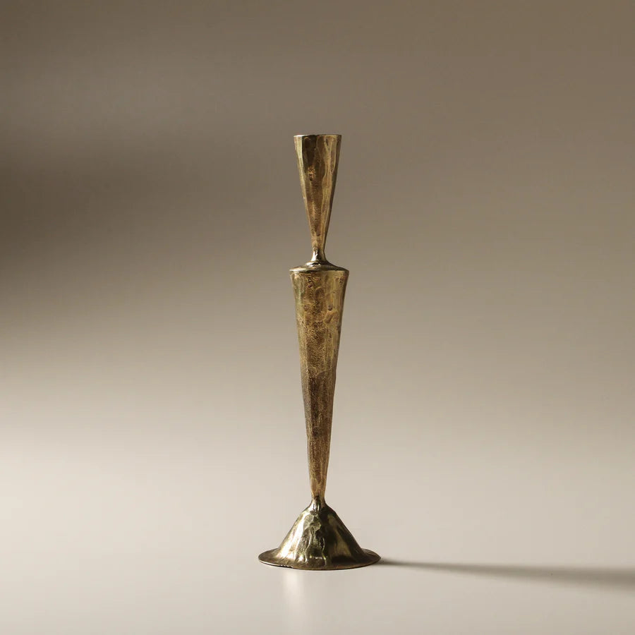 Iris Brass Candle Stand, tall - available at LOVINLIFE Co Byron Bay for all your gifts, candles and interior decorating needs