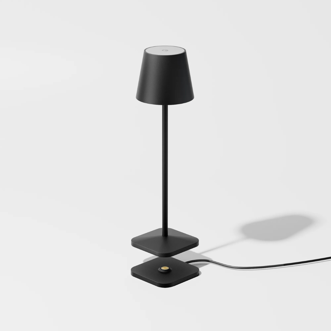 Lamp LED Wireless & re-chargeable - Black - available at LOVINLIFE Co Byron Bay for all your gifts, candles and interior decorating needs