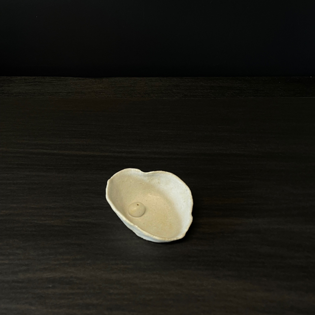 Lovinlife Co ByronBay – handmade Ceramic Incense Bowl with a fixed ball to perfectly hold your incense and catch the ash – pictured from above - available at LOVINLIFE Co Byron Bay for all your gifts, candles and interior decorating needs