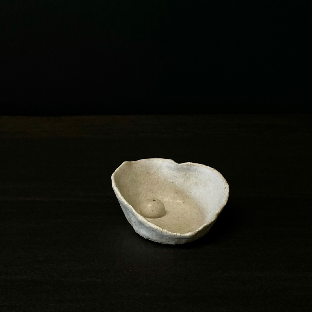 Lovinlife Co ByronBay – handmade Ceramic Incense Bowl with a fixed ball to perfectly hold your incense and catch the ash – pictured from side - available at LOVINLIFE Co Byron Bay for all your gifts, candles and interior decorating needs