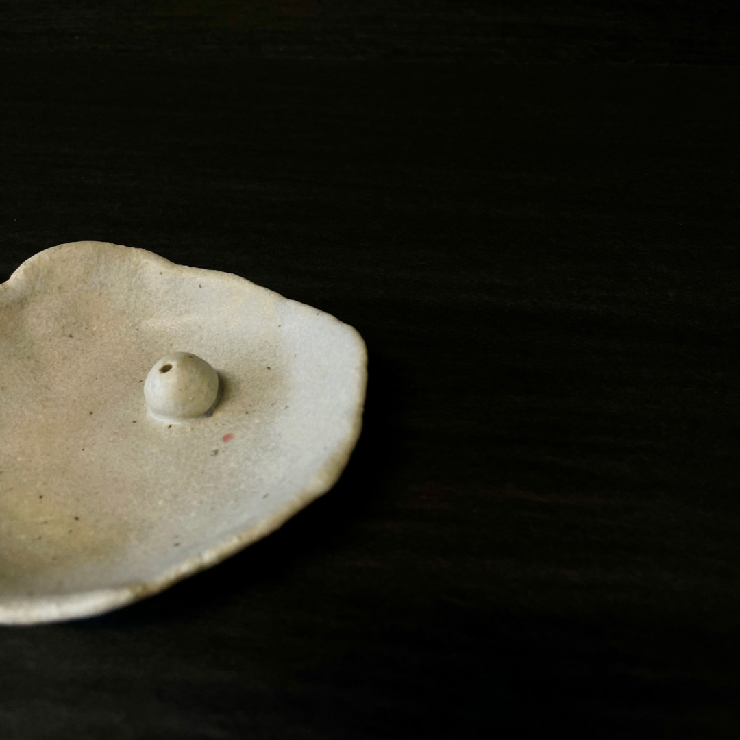 Lovinlife Co ByronBay – handmade Ceramic Incense Bowl with a fixed ball to perfectly hold your incense and catch the ash – size 2 pictured as close up - available at LOVINLIFE Co Byron Bay for all your gifts, candles and interior decorating needs