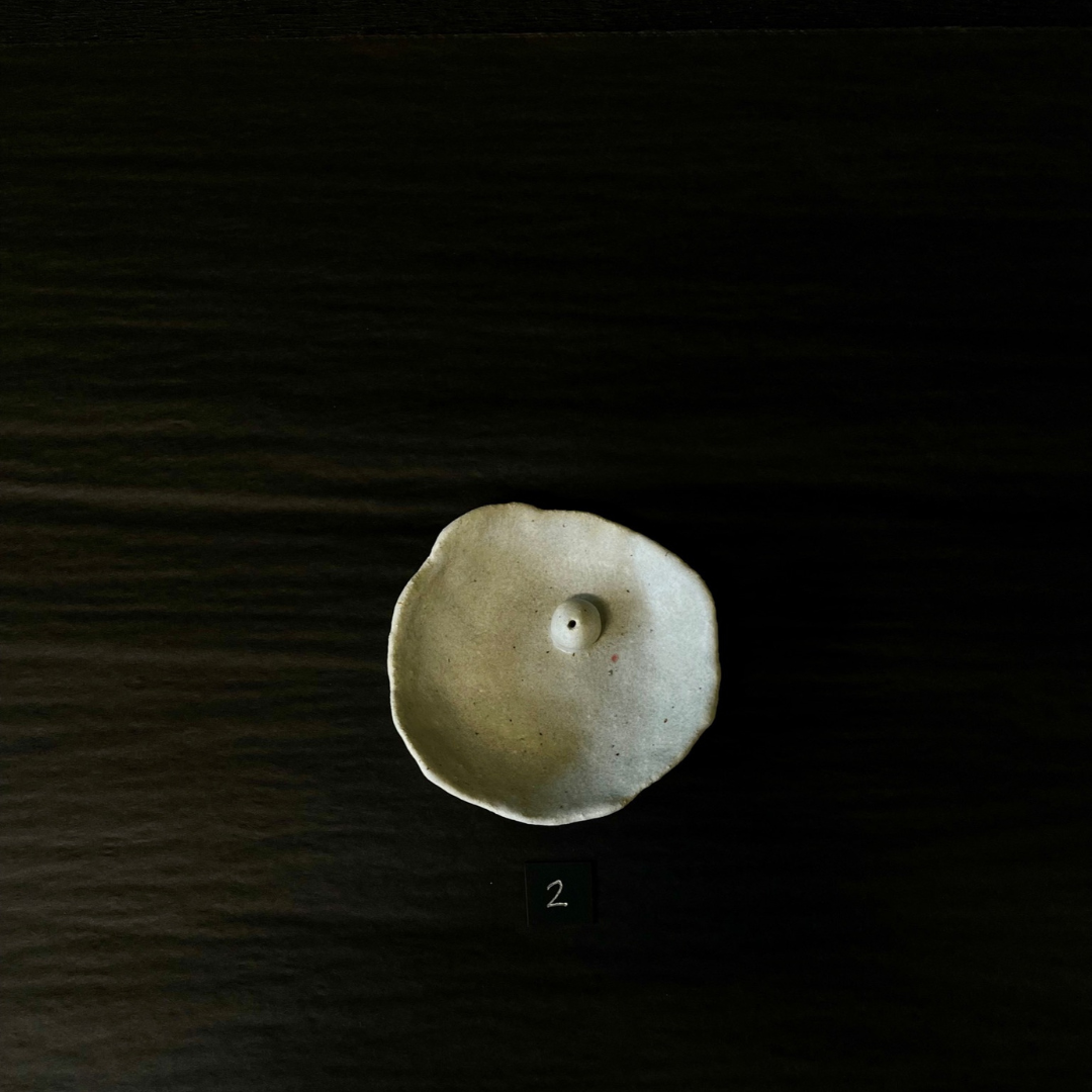 Lovinlife Co ByronBay – handmade Ceramic Incense Bowl with a fixed ball to perfectly hold your incense and catch the ash – size 2 pictured from above - available at LOVINLIFE Co Byron Bay for all your gifts, candles and interior decorating needs