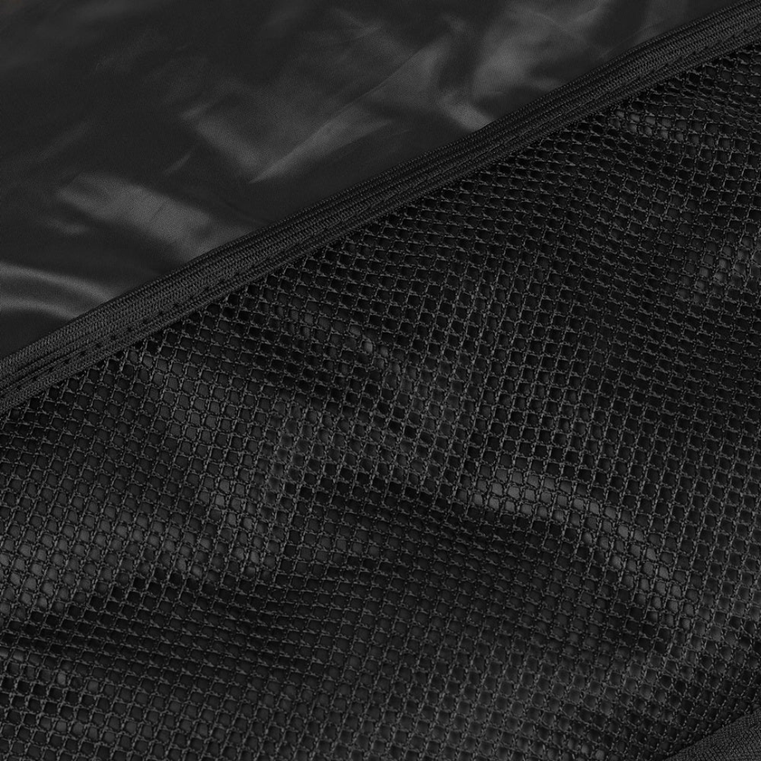 Mini Base Cloud Bag - a small crossbody bag in soft, cloud-like fabric - black bag pictured close up of inside lining and mesh pocket material - Stocked at LOVINLIFE Co Byron Bay for all your gifts, candles and interior decorating needs