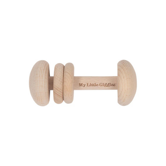 Wooden teething toy - Keepsake Baby Rattle - Available at LOVINLIFE Co Byron Bay
