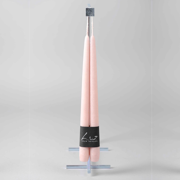 Taper Candle - Pair from Francalia in Rose, pictured on a white background - Stocked at LOVINLIFE Co Byron Bay for all your gifts, candles and interior decorating needs