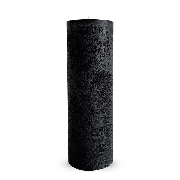 Candle Kiosk - All Natural Textured Pillar Candles - black, large, unscented - Stocked at LOVINLIFE Co Byron Bay for all your gifts, candles and interior decorating needs