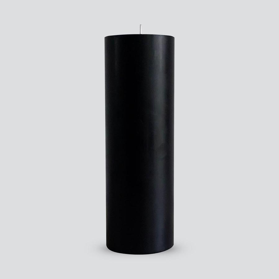 Candle Kiosk - Solid Black Pillar Candles - Large, unscented - Stocked at LOVINLIFE Co Byron Bay for all your gifts, candles and interior decorating needs