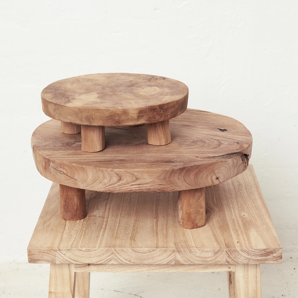 Teak Footed Tray - ETA Large