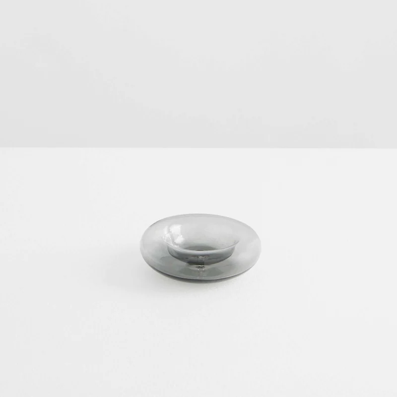 Maison Balzac playful and minimal bubble of 100% Borosilicate glass hand blown into a modern incense stick holder - smoke coloured glass pebble incense stick holder - Stocked at LOVINLIFE Co Byron Bay for all your gifts, candles and interior decorating needs