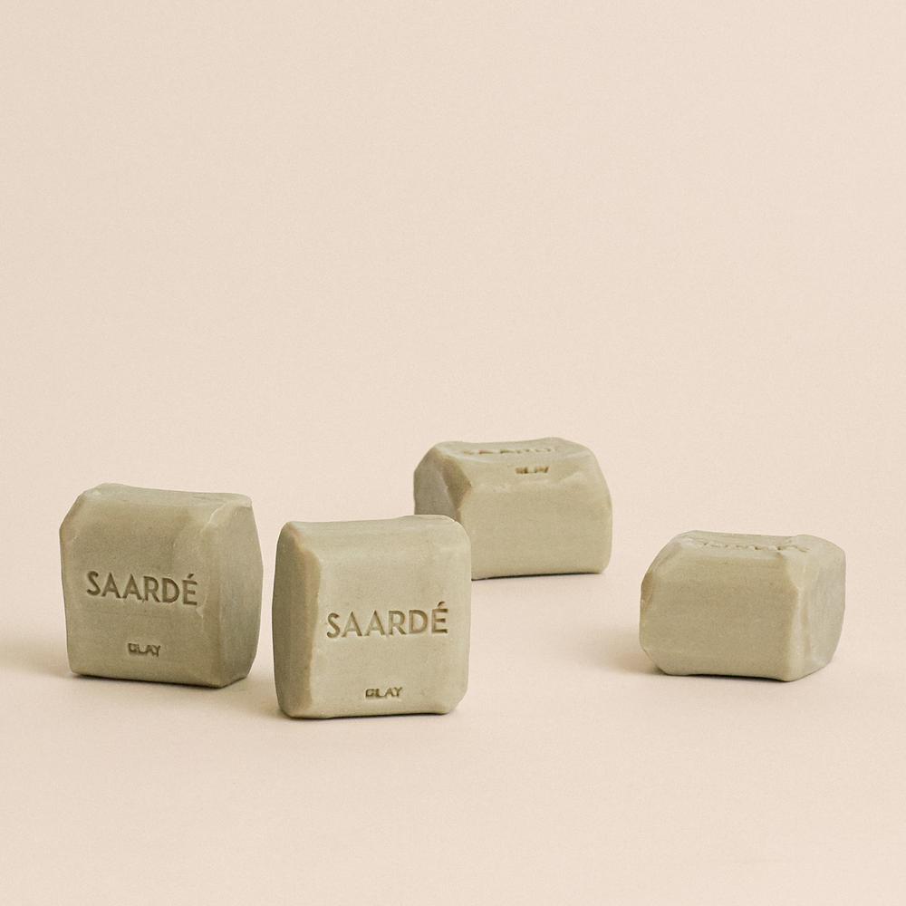 Lovinlife Co ByronBay – Saarde Clay Olive Oil Bar Soap – draws out impurities from blocked pores, beneficial for acne prone or oily skin - unscented – multiple soap bars pictured - available at LOVINLIFE Co Byron Bay for all your gifts, candles and interior decorating needs