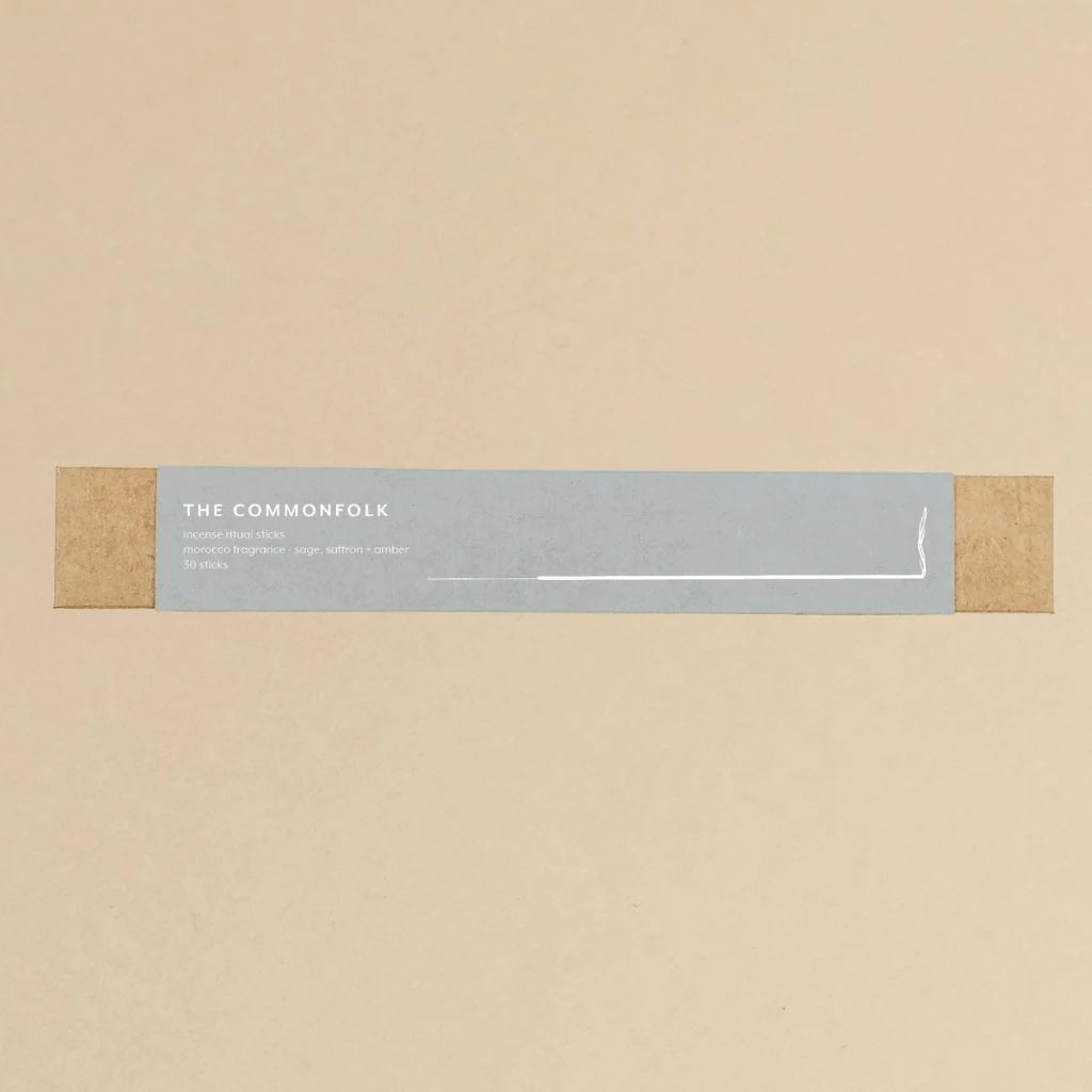 The Commonfolk Incense Ritual Sticks - Morocco - smells of Sage, Saffron and Amber - box pictured - Stocked at LOVINLIFE Co Byron Bay for all your gifts, candles and interior decorating needs