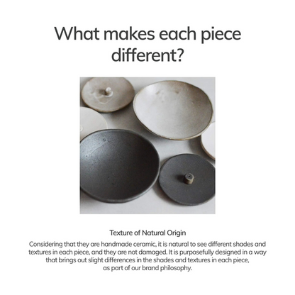 Black Clay Incense Plate