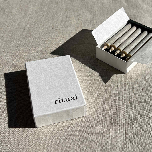 Candle Kiosk Ritual Candle Set - box of 10 x 20 Min Mindfulness candles lid off - Stocked at LOVINLIFE Co Byron Bay for all your gifts, candles and interior decorating needs