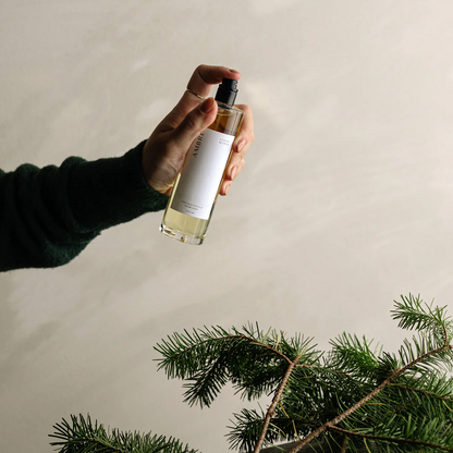 Cedar & Myrrh - Parfum D'Interieur - Room Spray - Ambre - pictured being sprayed into room - Stocked at LOVINLIFE Co Byron Bay for all your gifts, candles and interior decorating needs