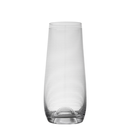 Francalia Piana Stemless Champagne Glass etched with Horizontal Stripes - Stocked at LOVINLIFE Co Byron Bay for all your gifts, candles, homewares and interior decorating needs