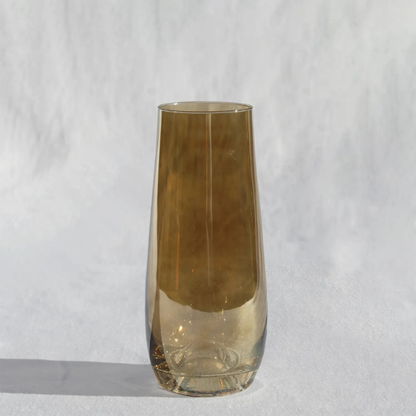 Francalia Piana Stemless Champagne Glass gilded in Lustre Bronze, on a textured white background - Stocked at LOVINLIFE Co Byron Bay for all your gifts, candles, homewares and interior decorating needs