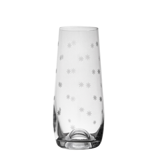 Francalia Piana Stemless Champagne Glass etched with Stars - Stocked at LOVINLIFE Co Byron Bay for all your gifts, candles, homewares and interior decorating needs