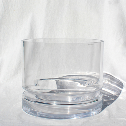 Glass Base Candle Holder / Vase from Francalia in Clear, pictured empty on a white background - Stocked at LOVINLIFE Co Byron Bay for all your gifts, candles and interior decorating needs