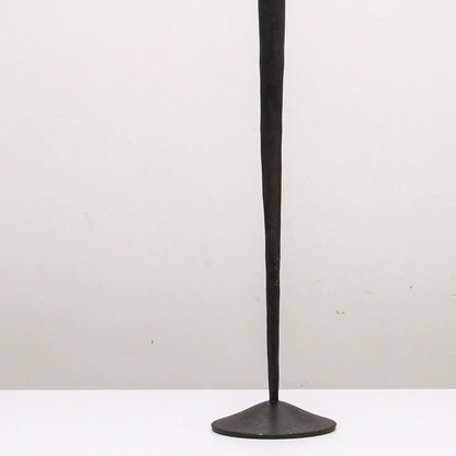 Indigo Love Grace Black Taper Candlestand - large, close up of base and stem - Handcrafted from iron - Tabletop Candle Holders - Stocked at LOVINLIFE Co Byron Bay for all your gifts, candles and interior decorating needs