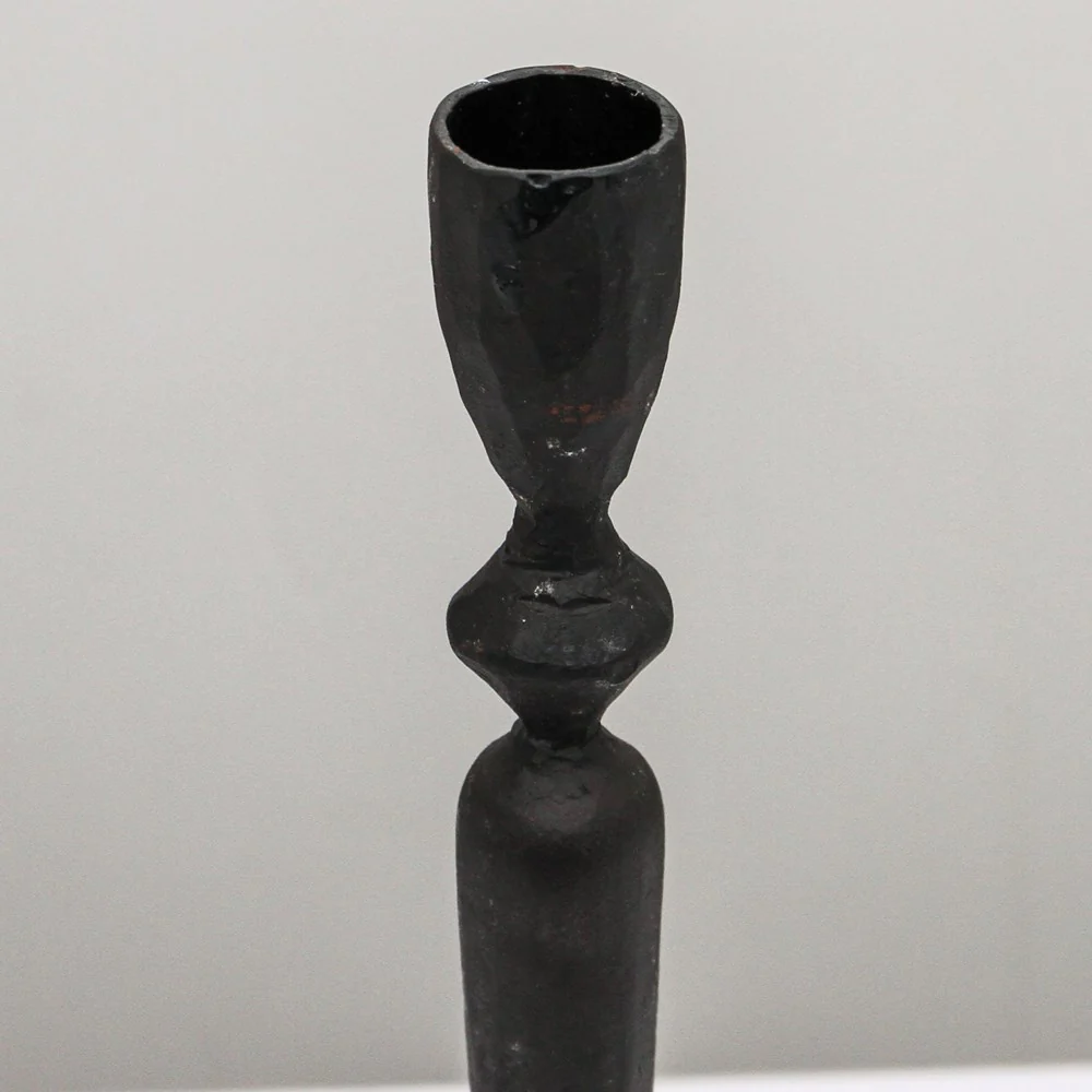 Indigo Love Grace Black Taper Candlestand - small, close up of top - Handcrafted from iron - Tabletop Candle Holders - Stocked at LOVINLIFE Co Byron Bay for all your gifts, candles and interior decorating needs
