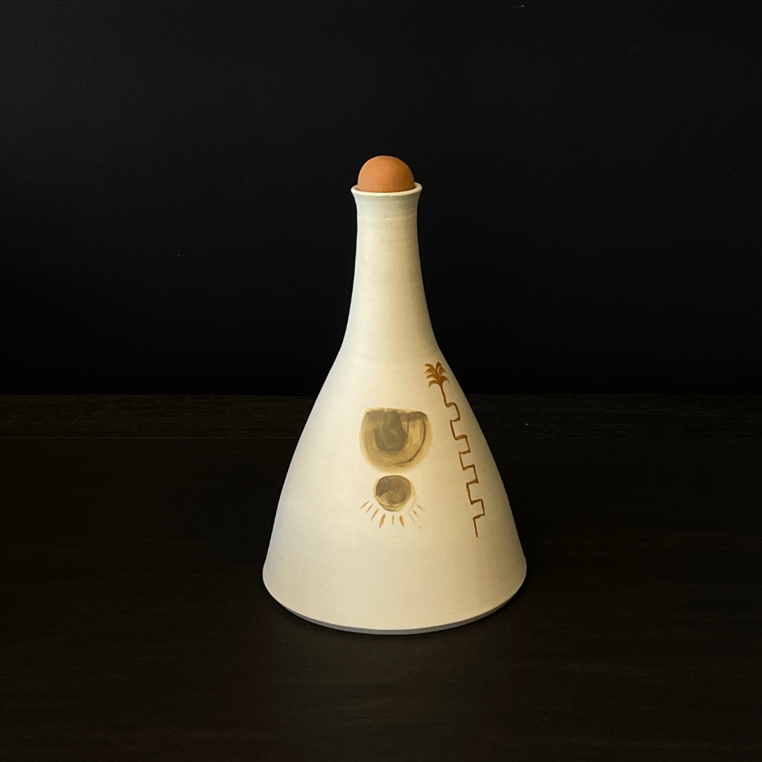 Lovinlife Co ByronBay - Handmade Ceramics Range - Carafe Series by MC STUDIO CERAMICS - Mediterranean ceramic white clay Carafe pictured - available at LOVINLIFE Co Byron Bay for all your gifts, candles and interior decorating needs