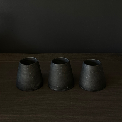 Lovinlife Co ByronBay - Handmade Ceramics Range - Carafe Series by MC STUDIO CERAMICS - Volcanic Black clay ceramic Cups pictured - available at LOVINLIFE Co Byron Bay for all your gifts, candles and interior decorating needs