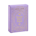 Purple box of Loco Love chocolate with gold text for Hazelnut Butter Praline. Vegan, gluten-free, sustainably sourced and no refined sugars. Each box contains 2 x chocolates.
Available LOVINLIFE Co Byron Bay.