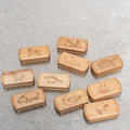 Kellerbursten, Laser etched Children's Nail Brushes - 10 brushes pictured from above showing the many different designs - Stocked at LOVINLIFE Co Byron Bay for all your gifts, candles and interior decorating needs