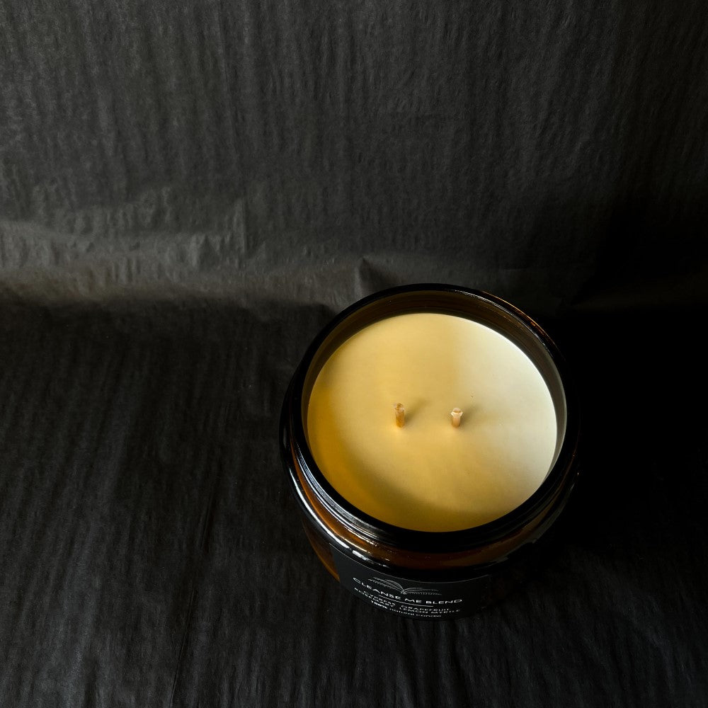 Lovinlife Co ByronBay - Signature Bath Salts and Candles Range, also available for wholesale - Custom All Natural Candle - CleanseMe, large double wick candle pictured from - Cyprus Grapefruit Rosemary Lemon Myrtle -  Handmade by LOVINLIFE CO Byron Bay for all your gifts, candles and interior decorating needs