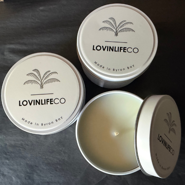 Candle LovinlifeCo - White Travel Tin