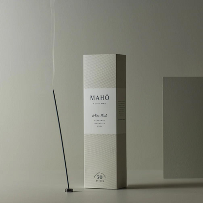 Incense Sticks - White Musk by MAHO Sensory with scent profile featuring a crisp Citrus and Bergamot blend before dancing into a spicy Floral - available at LOVINLIFE Co Byron Bay for all your gifts, candles and interior decorating needs