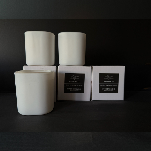 Candle LovinlifeCo - Byron Bay Blend - LeCube Jar - White