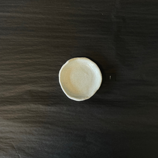 Lovinlife Co ByronBay - Handmade Signature Ceramics Range - Natural white clay dish finished with a milk glaze - Ceramic Tiny Dish D1 - All Gloss pictured from above - available at LOVINLIFE Co Byron Bay for all your gifts, candles and interior decorating needs