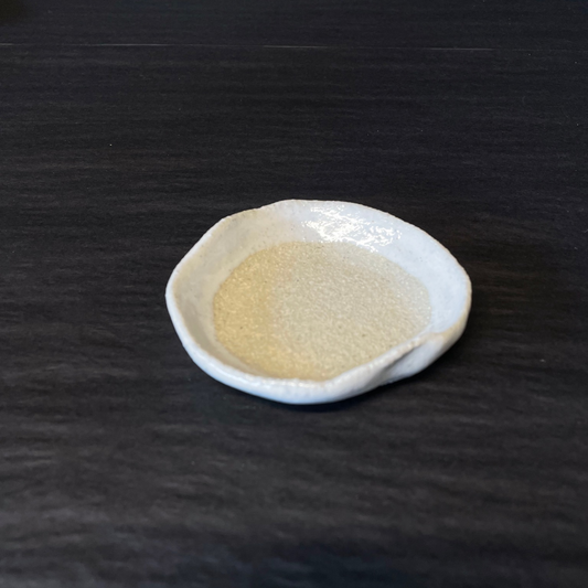 Lovinlife Co ByronBay - Handmade Signature Ceramics Range - Natural white clay dish finished with a milk glaze - Ceramic Tiny Dish D2 - Border pictured - available at LOVINLIFE Co Byron Bay for all your gifts, candles and interior decorating needs