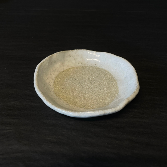 Lovinlife Co ByronBay - Handmade Signature Ceramics Range - Natural white clay dish finished with a milk glaze - Ceramic Tiny Dish D3 - Border pictured - available at LOVINLIFE Co Byron Bay for all your gifts, candles and interior decorating needs