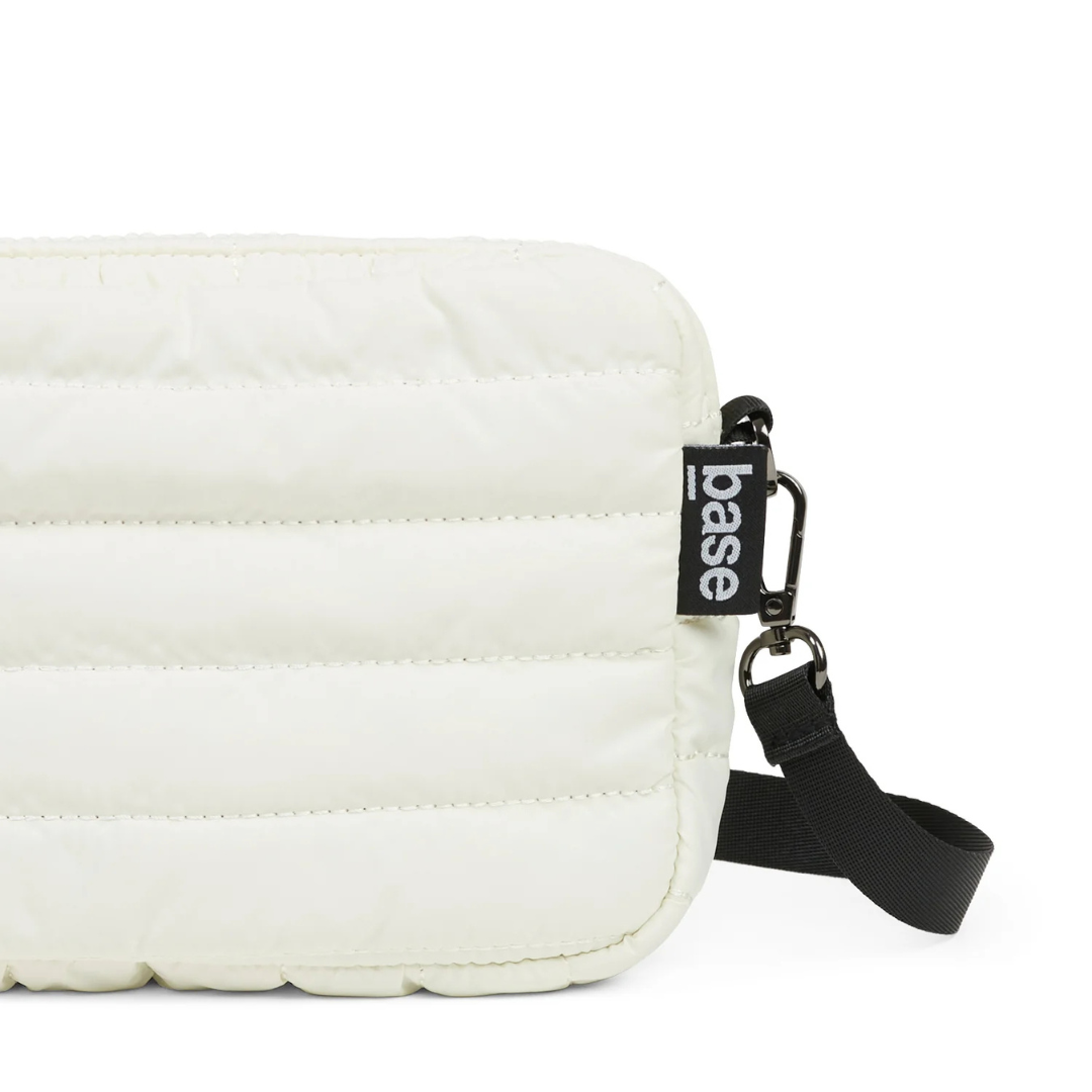 Mini Base Cloud Bag - a small crossbody bag in soft, cloud-like fabric - ecru white bag pictured, close up - Stocked at LOVINLIFE Co Byron Bay for all your gifts, candles and interior decorating needs