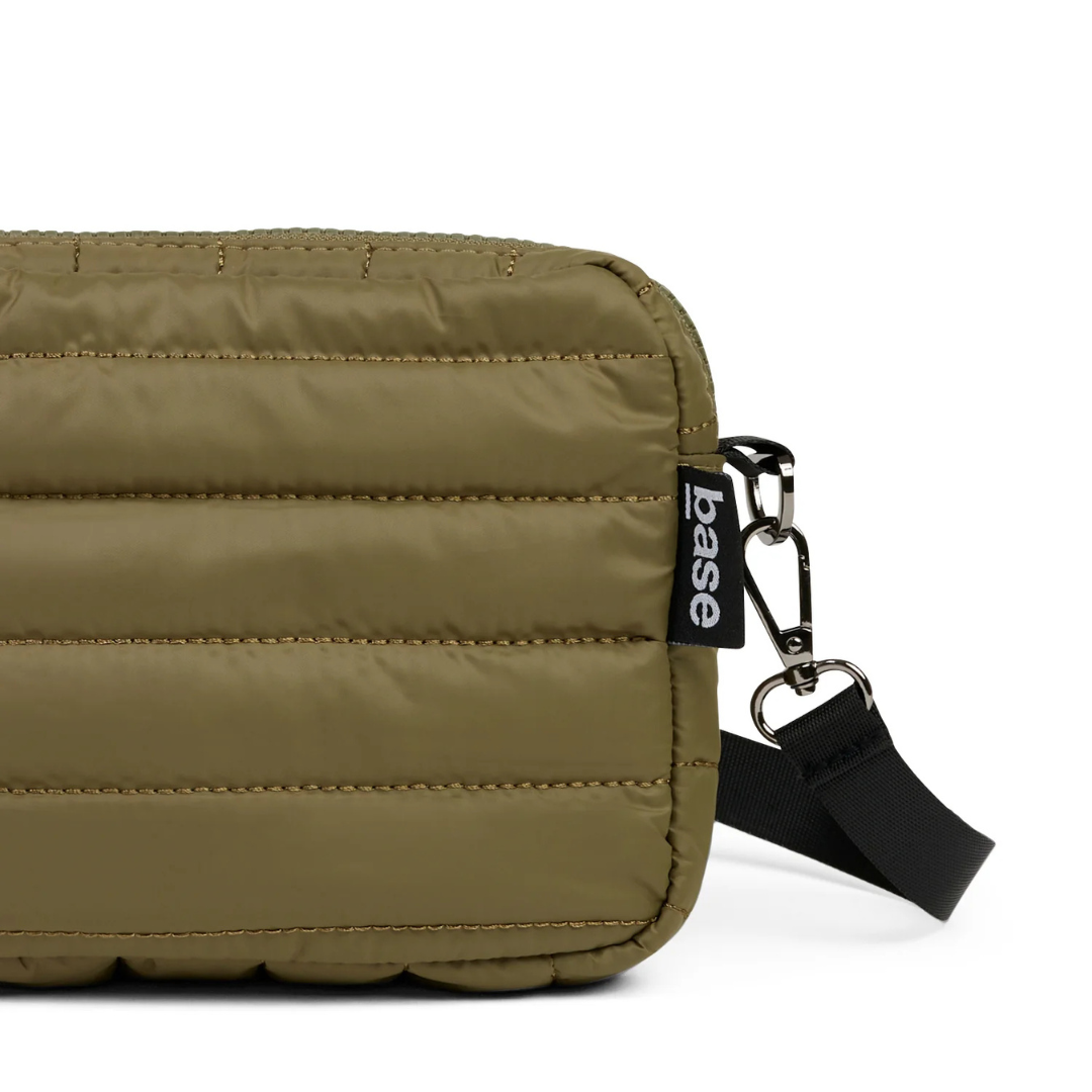 Mini Base Cloud Bag - a small crossbody bag in soft, cloud-like fabric - khaki bag pictured, close up - Stocked at LOVINLIFE Co Byron Bay for all your gifts, candles and interior decorating needs