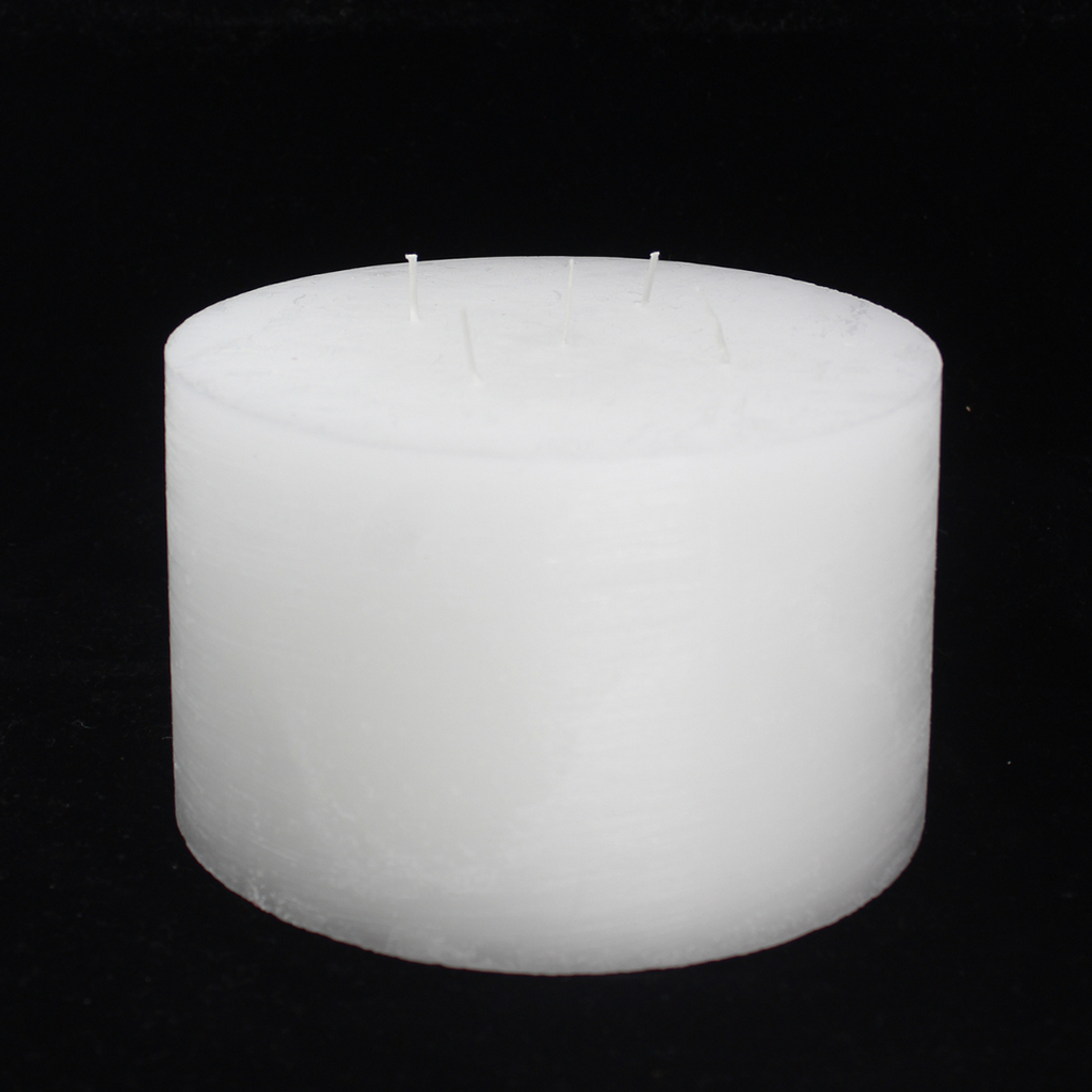 ‘Multi Wick’ Concrete Finish Pillar Candle from Francalia in white, pictured on a white background - Stocked at LOVINLIFE Co Byron Bay for all your gifts, candles and interior decorating needs