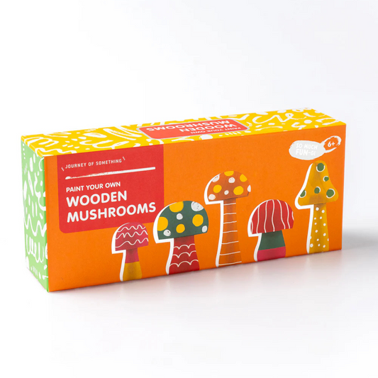 Paint Your Own Wooden Mushrooms - kit box pictured - Stocked at LOVINLIFE Co Byron Bay for all your gifts, candles and interior decorating needs