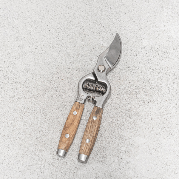 Garden secateurs made with drop-forged stainless steel blades and beautifully finished FSC-certified ash wood handles - Available at LOVINLIFE Co Byron Bay