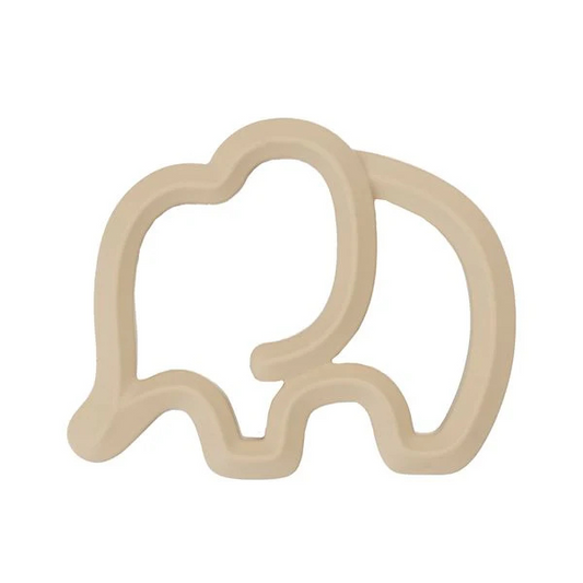 Teether - Silicone Elephant - Oatmeal