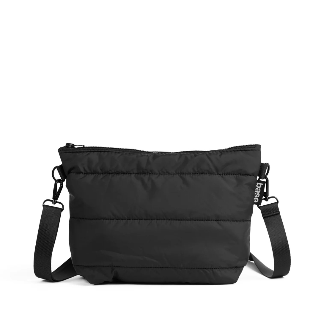 Stash Base Crossbody Bag - an everyday crossbody bag in soft, cloud-like fabric - black bag pictured - Stocked at LOVINLIFE Co Byron Bay for all your gifts, candles and interior decorating needs