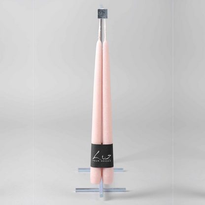 Taper Candle - Pair from Francalia in Rose, pictured on a white background - Stocked at LOVINLIFE Co Byron Bay for all your gifts, candles and interior decorating needs