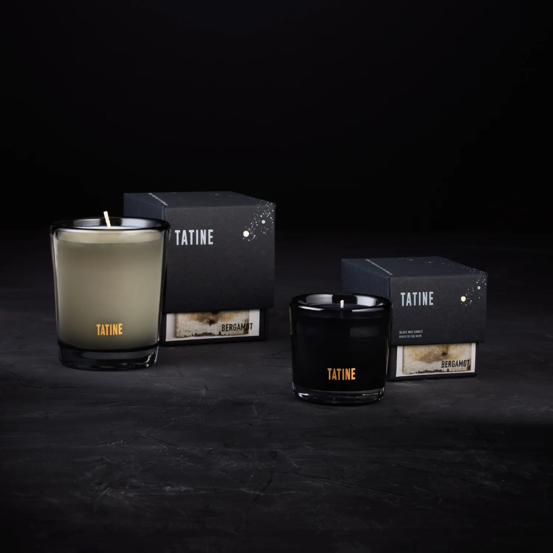 Tatine Bergamot Candle - A short pass through a mossy forest leaves a shimmering pattern of grounding sandalwood and glinting herbal undertones - made with sustainably sourced ssentials, absolutes, and plant based extracts in handmade brass cup - Stocked at LOVINLIFE Co Byron Bay for all your gifts, candles and interior decorating needs