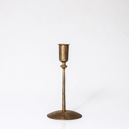 Indigo Love Tinker Brass Candlestand - Short - Hand forged from iron with an antique brass finish - unique candle holders or stands - Tabletop Candle Holders Stocked at LOVINLIFE Co Byron Bay for all your gifts, candles and interior decorating needs