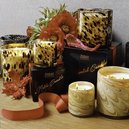 Luxe Candle collection by Apsley Australia - hand pored with german cotton wicks in reusable paterned glass jars - Stocked at LOVINLIFE Co Byron Bay for all your gifts, candles and interior decorating needs